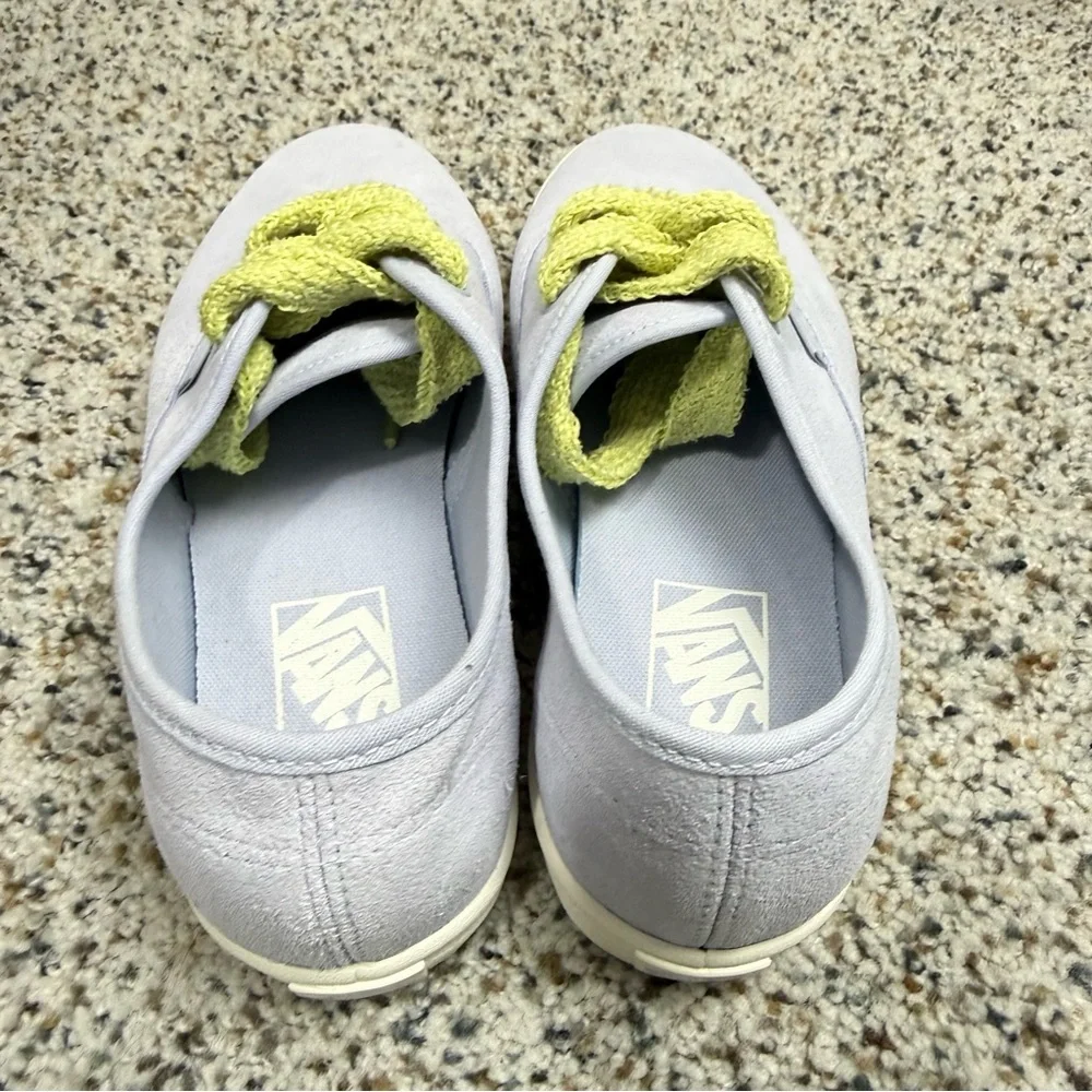 Vans Authentic Lowpro Shoes Fat Lace Lilac Lime Green Womens 7.5 Mens 6 Sneaker - Picture 4 of 7